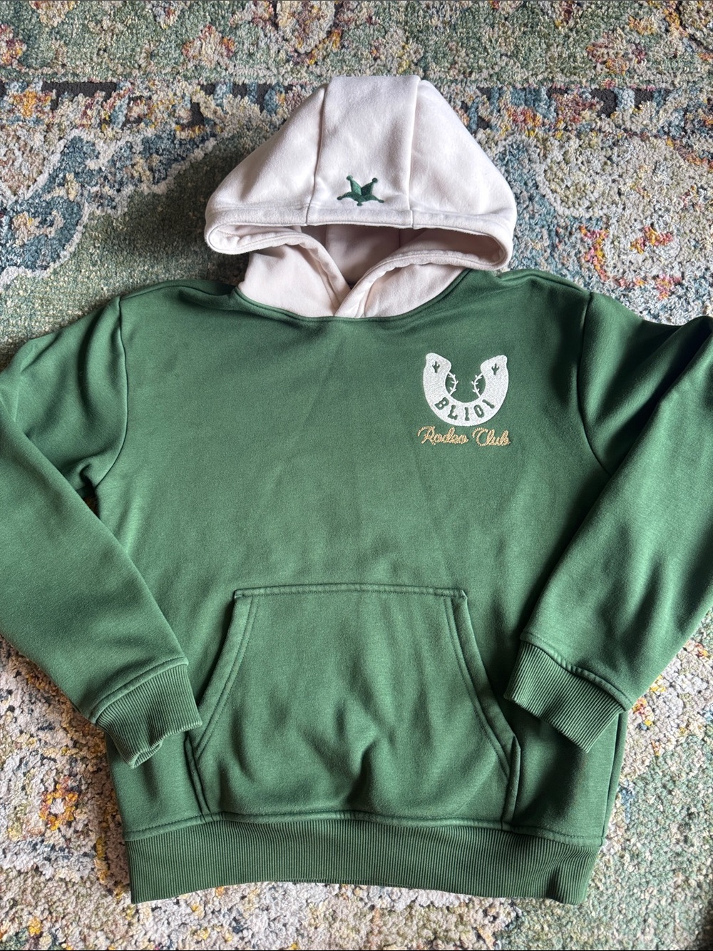 BASEBALL LIFESTYLE 101 RODEO CLUB YOUTH HOODIE IN SZ YMED…GENTLY WORN.